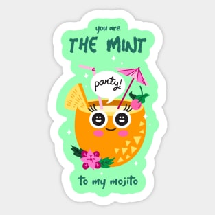 Happy and funny mojito lover Sticker